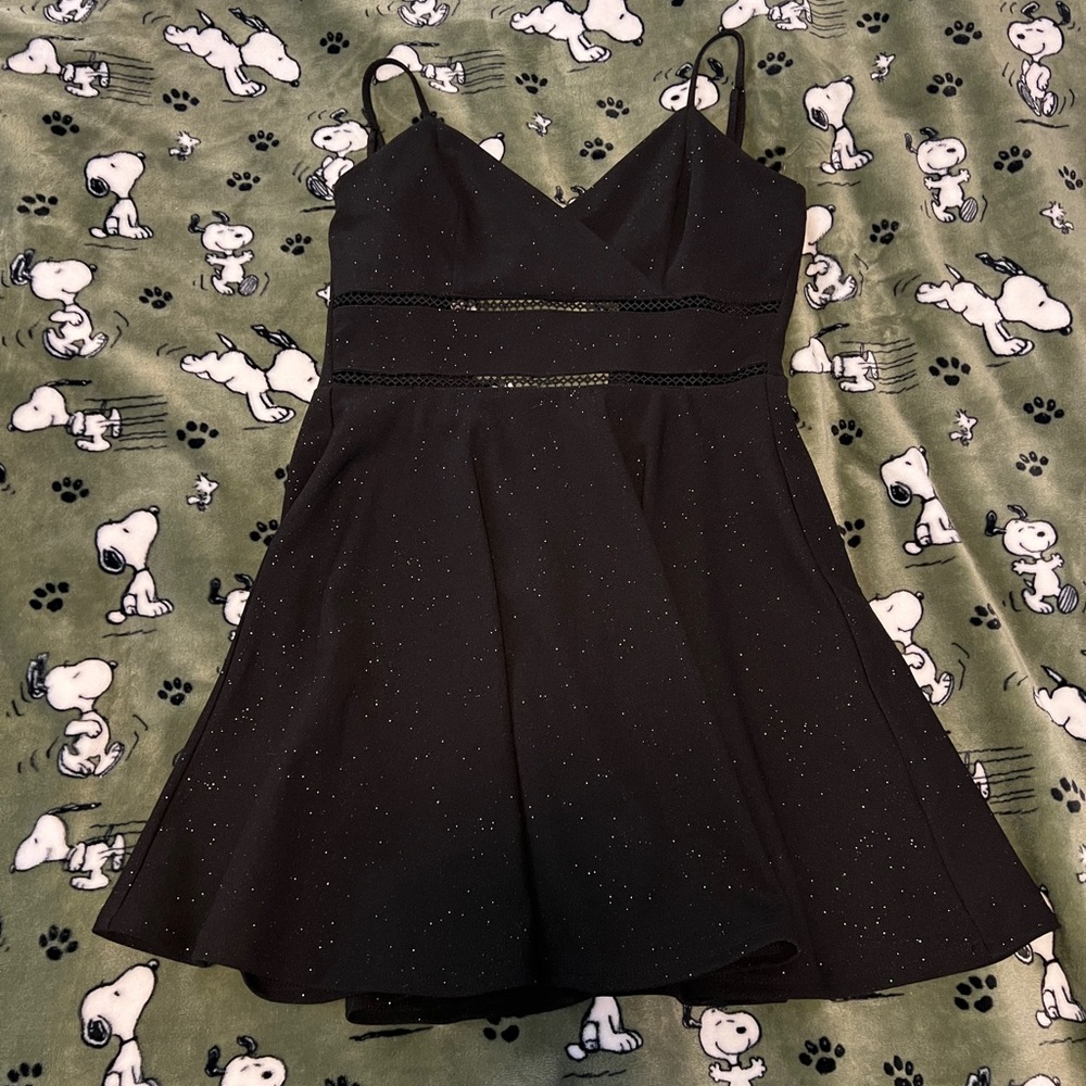 Black glittery dress